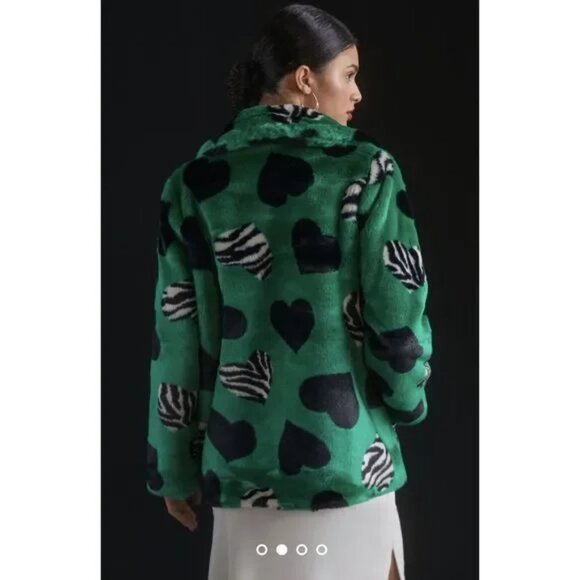 Anthropologie Maeve Faux Fur Coat NWOT Size XS - Picture 3 of 4